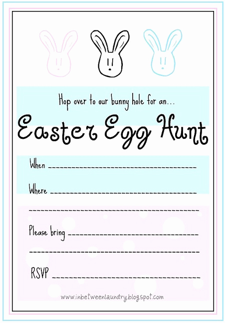 Easter Egg Hunt Invitation Awesome In Between Laundry Easter Egg Hunt Invitations Free