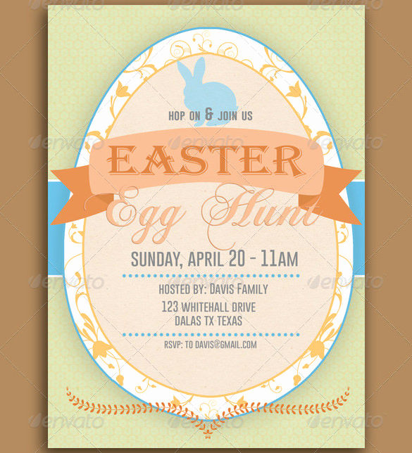 Easter Invitation Template Free Beautiful 32 Easter Invitation Templates – Free Sample Example