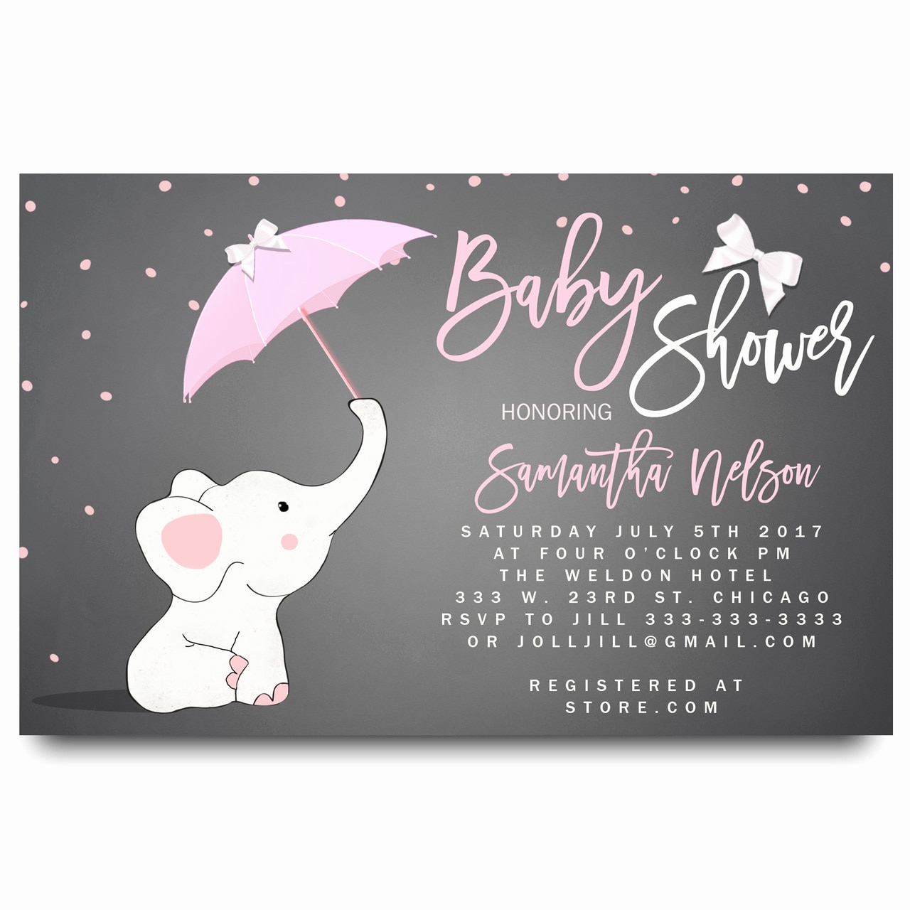 Elephant Invitation Baby Shower Inspirational Little Elephant Baby Shower Invitation