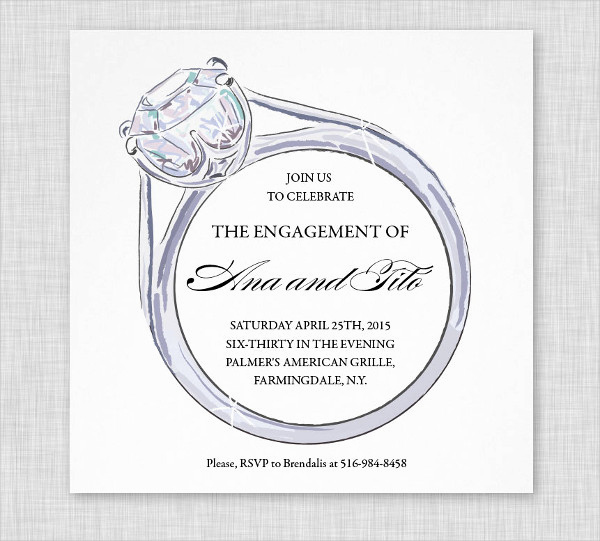 Engagement Party Invitation Templates New 12 Engagement Party Invitations Psd Word