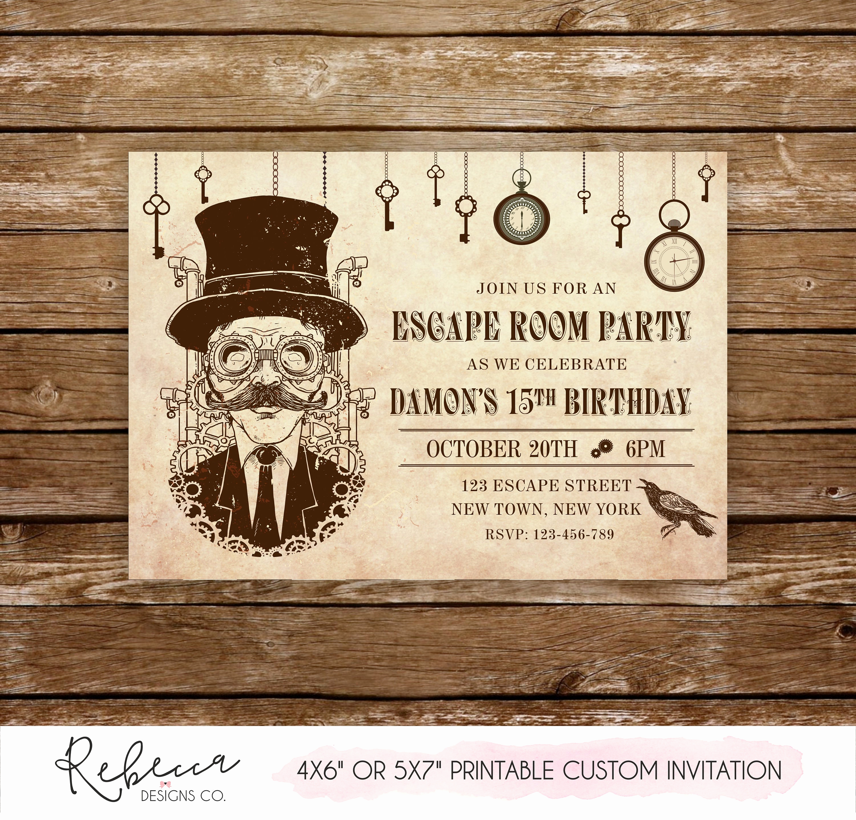 Escape Room Birthday Invitation Luxury Escape Room Invitation Escape Room Party Printable Invitation