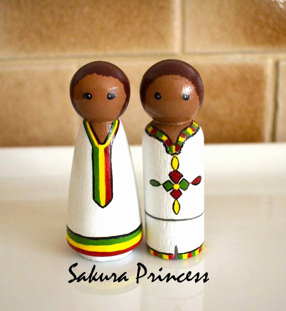 Ethiopian Wedding Invitation Cards Unique How Cute are these Hand Painted Wood Ethiopian Couple for