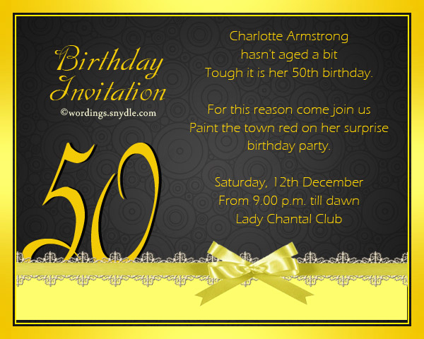 Example Of Birthday Invitation Inspirational 50th Birthday Invitation Wording Samples Wordings and