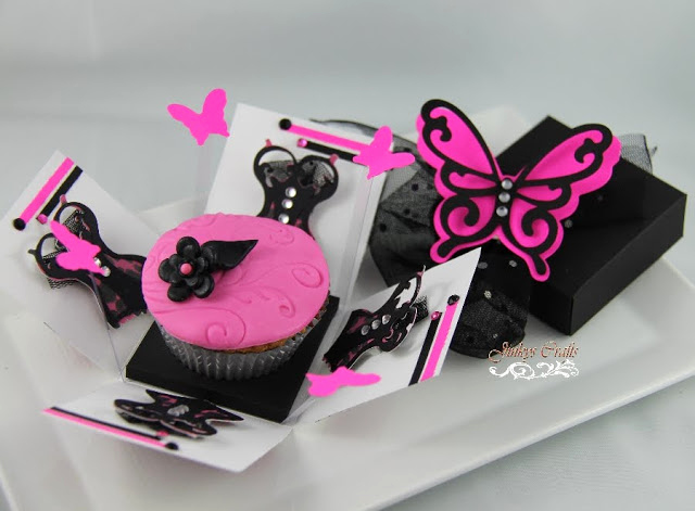 Exploding Box Invitation Kit Elegant Jinky S Crafts &amp; Designs Cupcake Exploding Boxes &amp; Bags