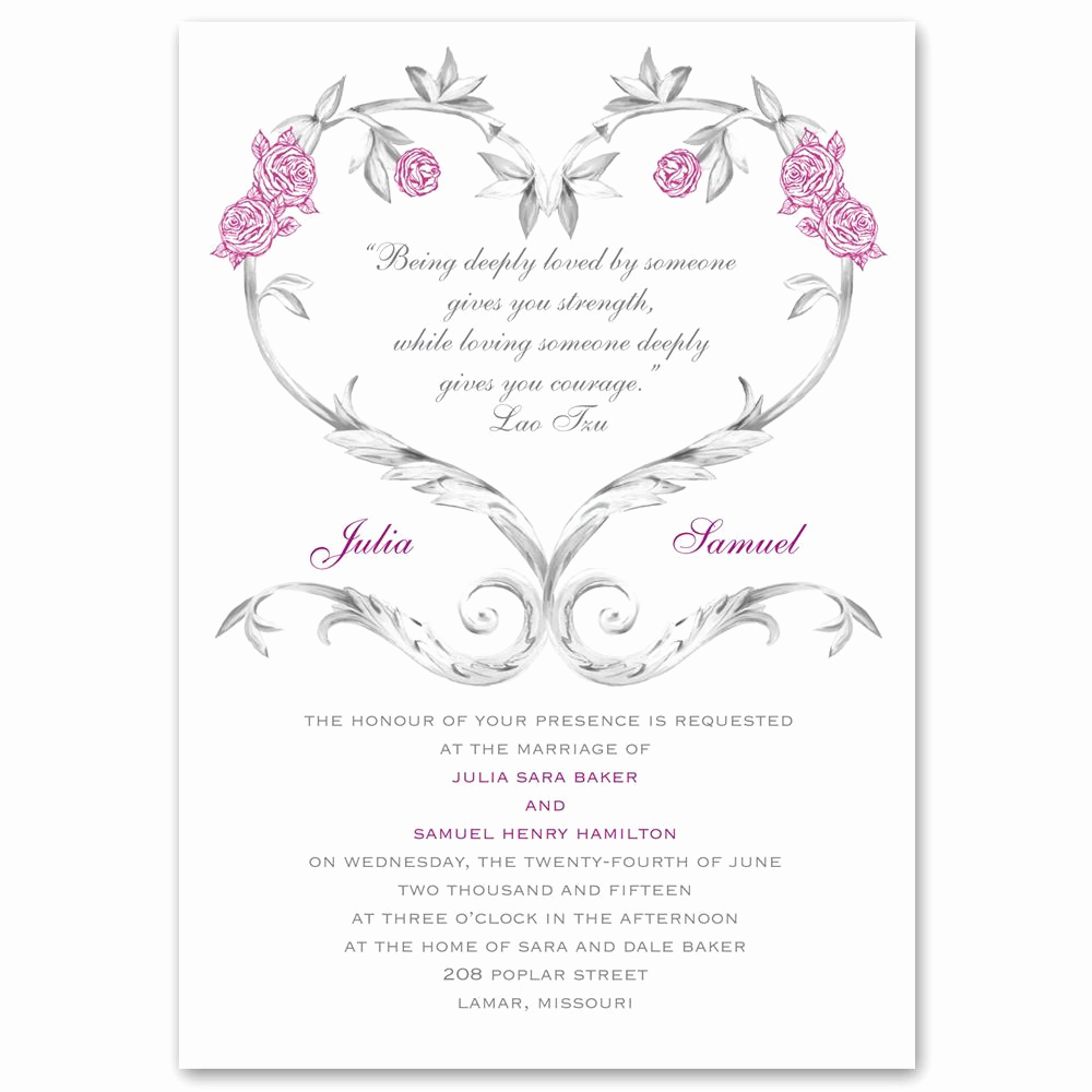 Fairytale Wedding Invitation Wording Lovely Fairy Tale Roses Invitation