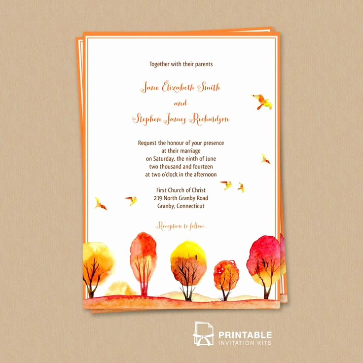 Fall Wedding Invitation Templates Lovely 210 Best Wedding Invitation Templates Free Images On