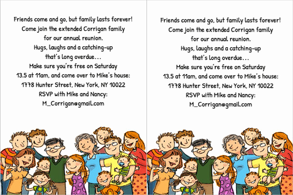 Family Reunion Invitation Sample Best Of 12 Reunion Invitation Templates Psd Ai Vector Eps