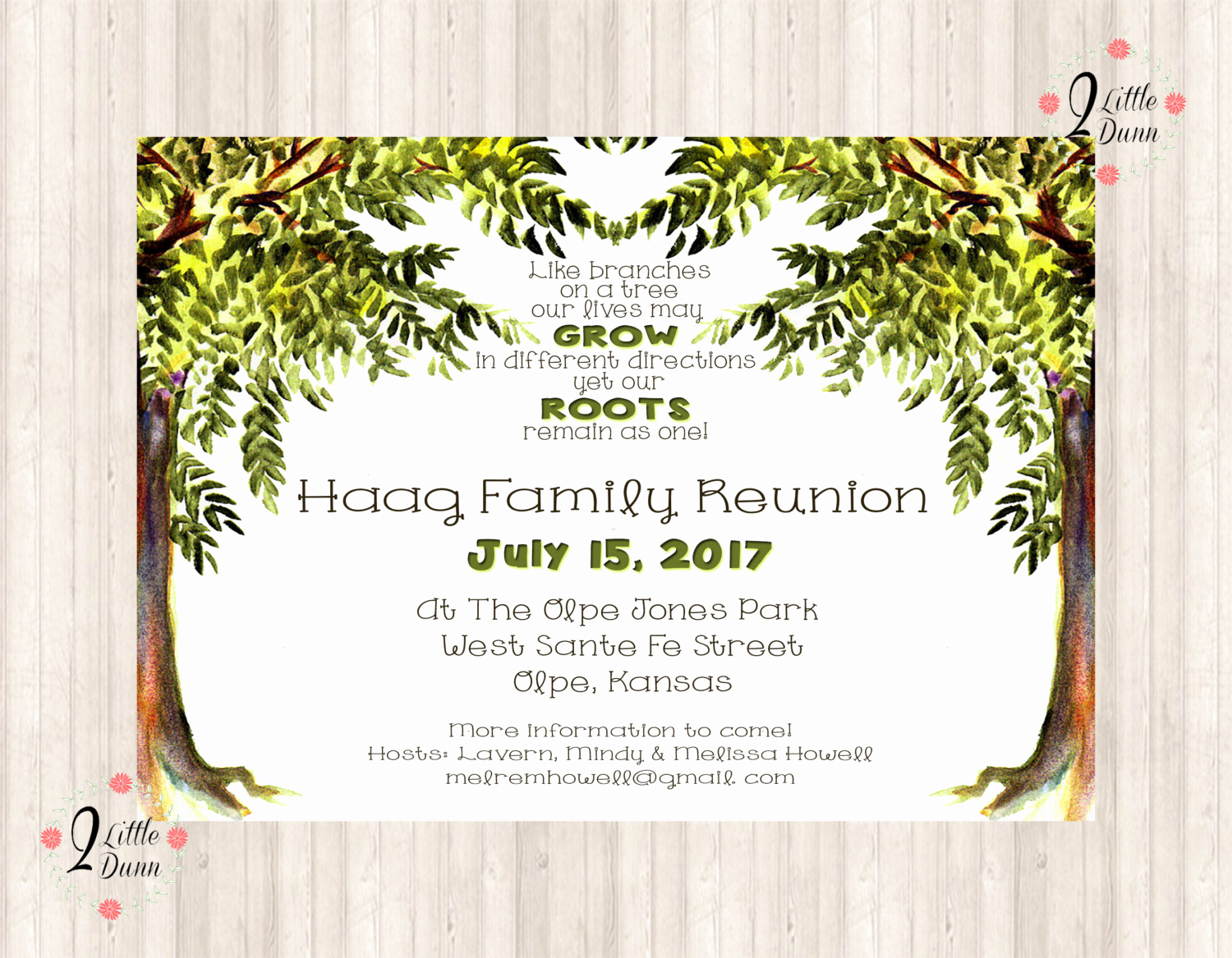 Family Reunion Invitation Templates Free Lovely Family Reunion Invite Trees Printable Digital Invitation