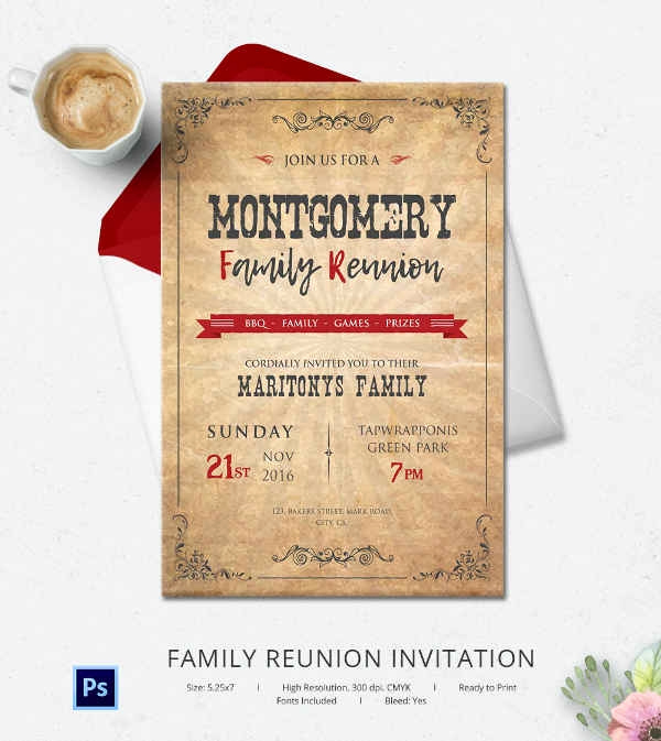 Family Reunion Invitation Templates Free New 32 Family Reunion Invitation Templates Free Psd Vector