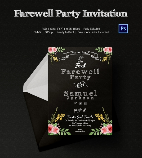 Farewell Invitation Template Free Inspirational Farewell Party Invitation Template 25 Free Psd format