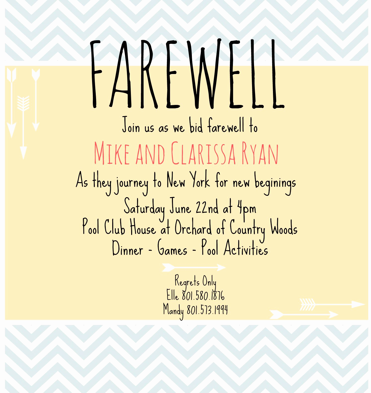 Farewell Party Invitation Wording Collegio Sanlorenzo Template