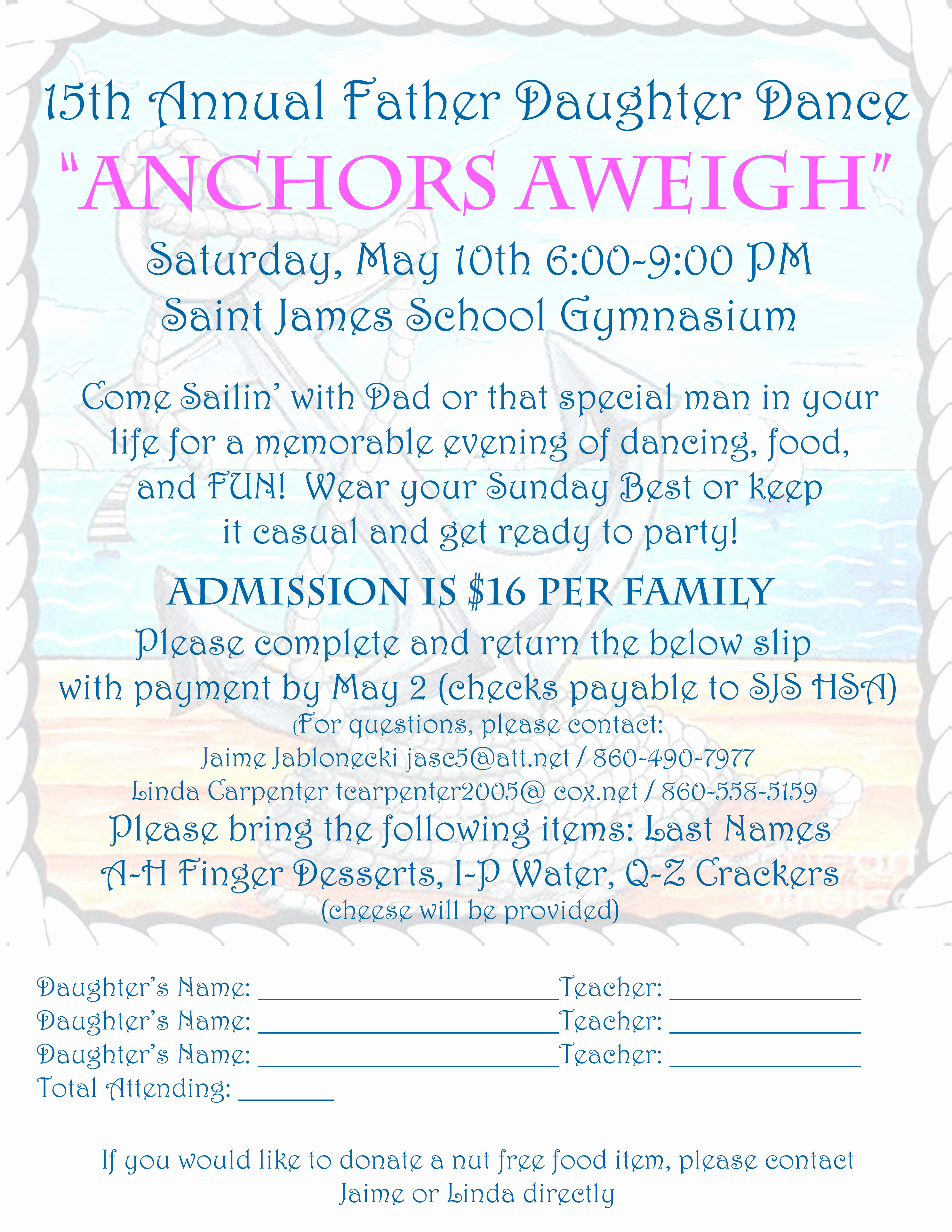 Father Daughter Dance Invitation Fresh Father Daugher Dance – Saturday May 10th – St James