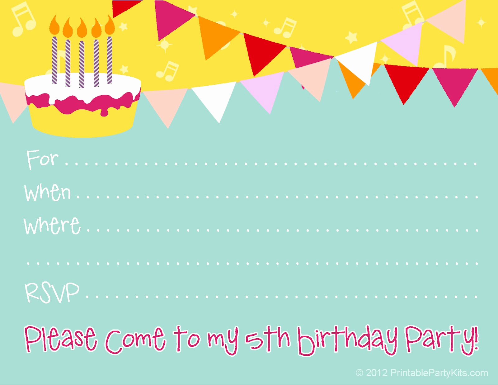 Favorite Things Party Invitation Template Unique Free Birthday Party Invitations for Girl – Free Printable
