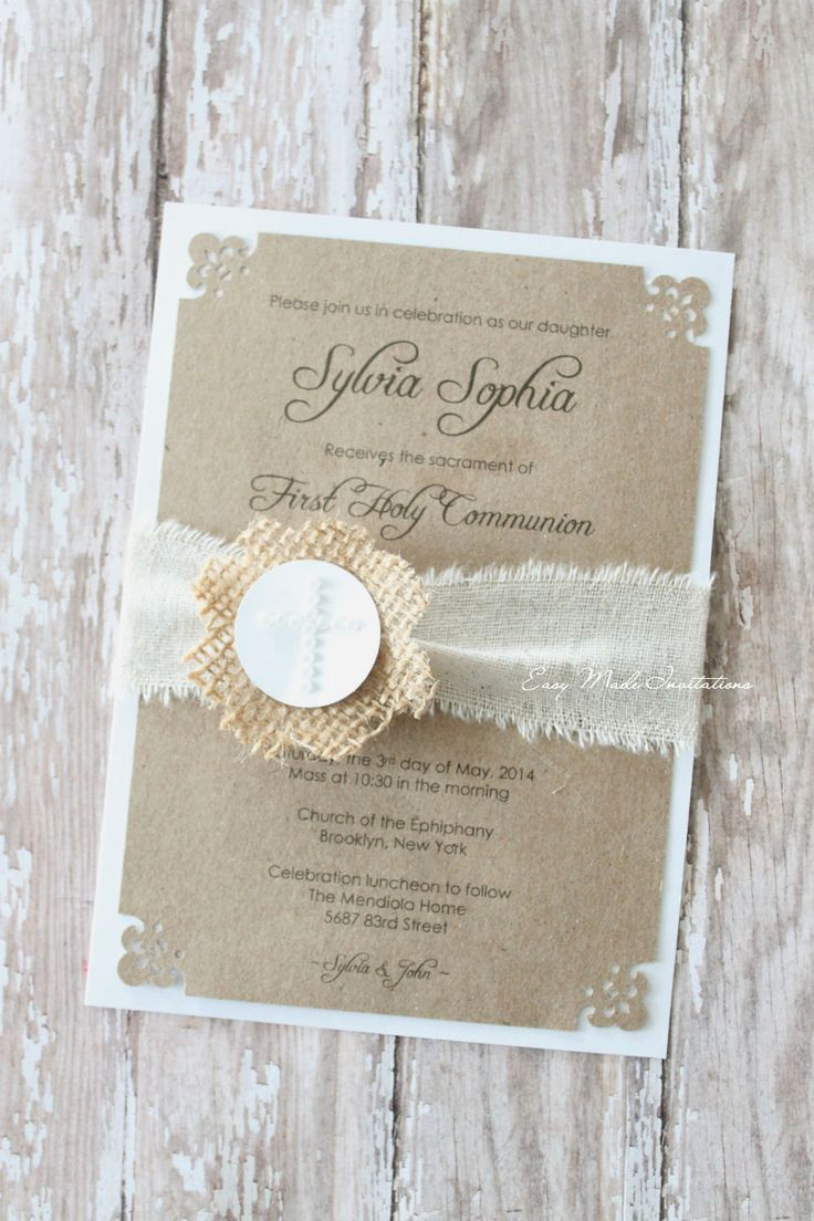 First Communion Invitation Ideas Awesome Best 25 Munion Invitations Ideas On Pinterest
