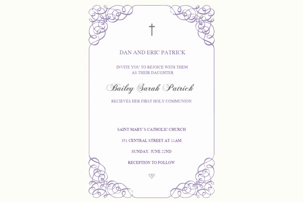 First Communion Invitation Template Lovely 11 First Munion Invitations Psd Ai Illustrator Download