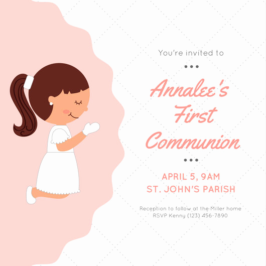 First Communion Invitation Templates Inspirational Customize 2 371 First Munion Invitation Templates