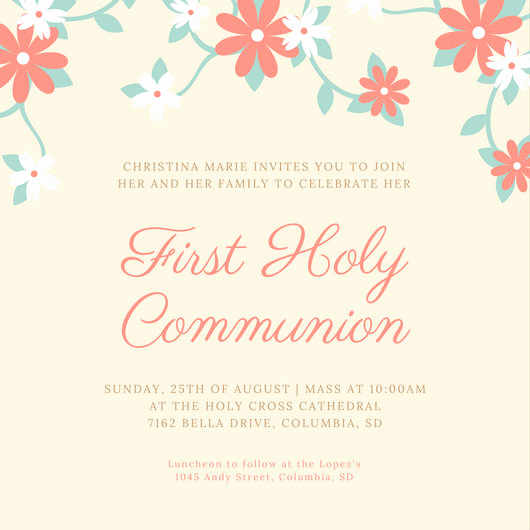 First Communion Invitation Templates New First Munion Invitation Templates Canva