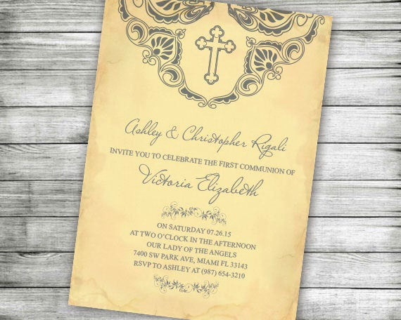 First Communion Invitation Wording Inspirational First Munion Baptism Invitation Yellow Christening