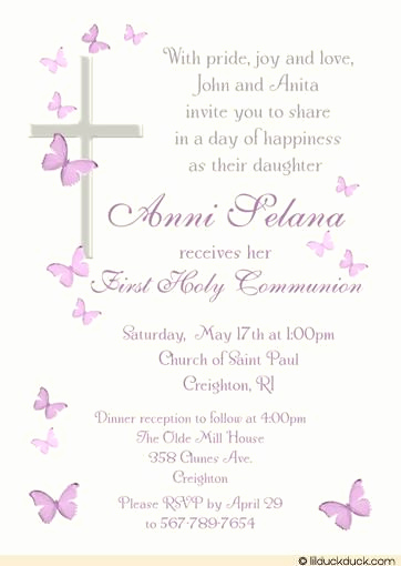 First Holy Communion Invitation Wordings Lovely Catholic First Munion Invitation Wording