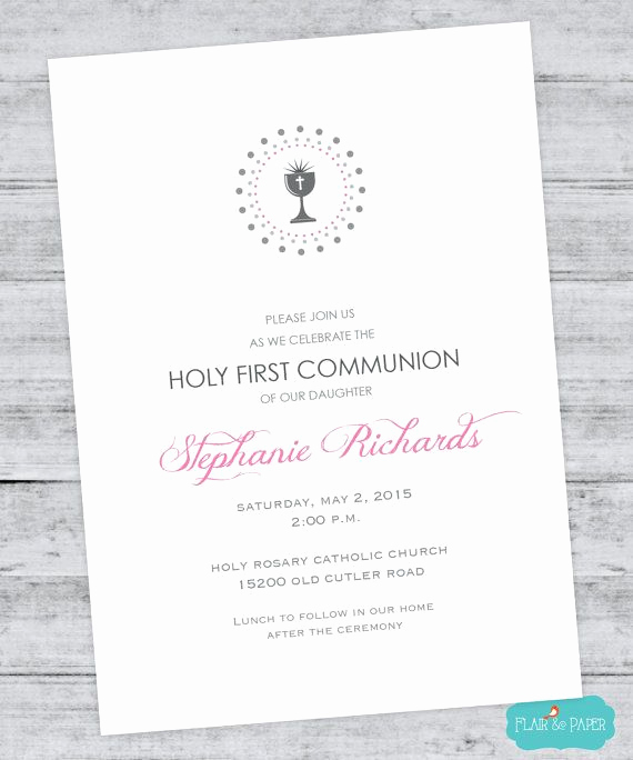 First Holy Communion Invitation Wordings Luxury Best 25 First Munion Invitations Ideas On Pinterest
