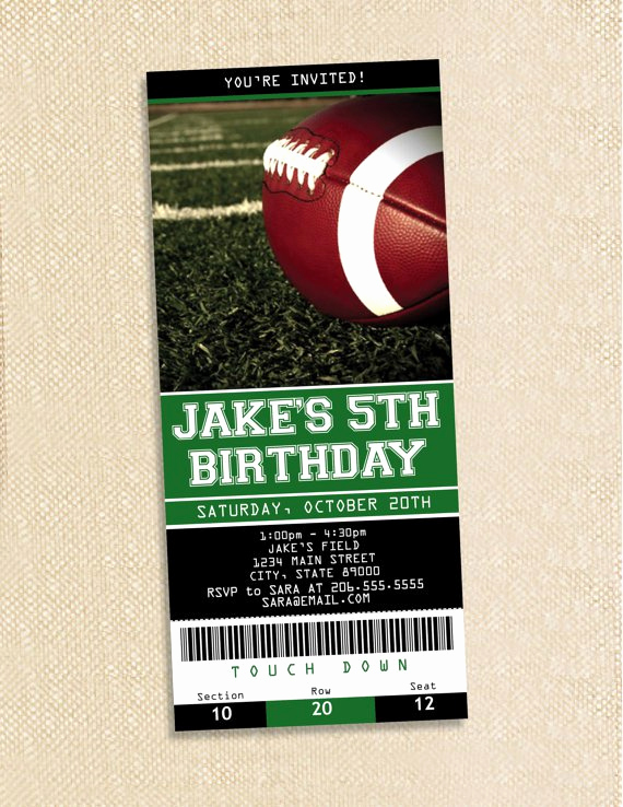 Football Ticket Invitation Template Free Best Of Free Printable Football Invitations Templates