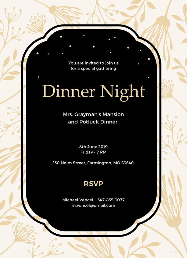 Formal Dinner Invitation Templates Beautiful 14 formal Dinner Invitations Psd Word Ai Publisher