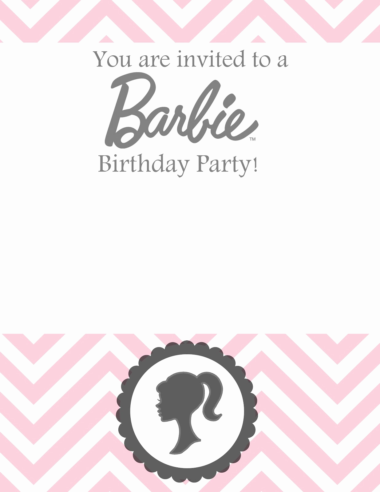 Free Barbie Invitation Templates Inspirational Sew Darn Cute Barbie Birthday Free Template
