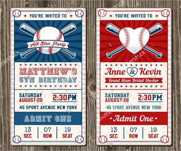 Free Baseball Invitation Template Beautiful 11 Baseball Party Invitation Design Templates Psd Ai