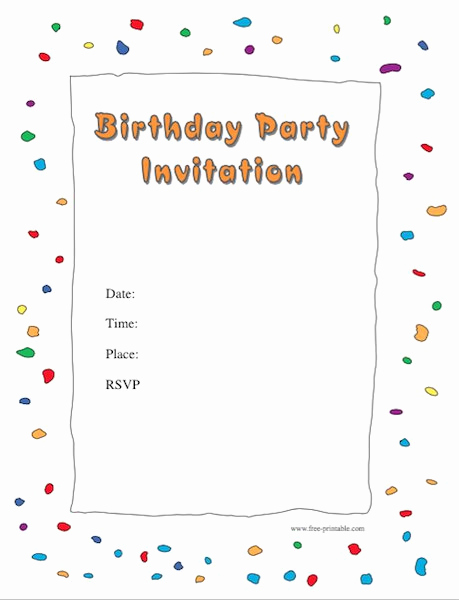 Free Birthday Party Invitation Template Inspirational 43 Free Birthday Party Invitation Templates Free