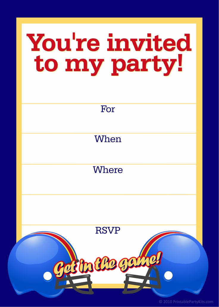 Free Birthday Party Invitation Templates Best Of Free Printable Sports Birthday Party Invitations Templates