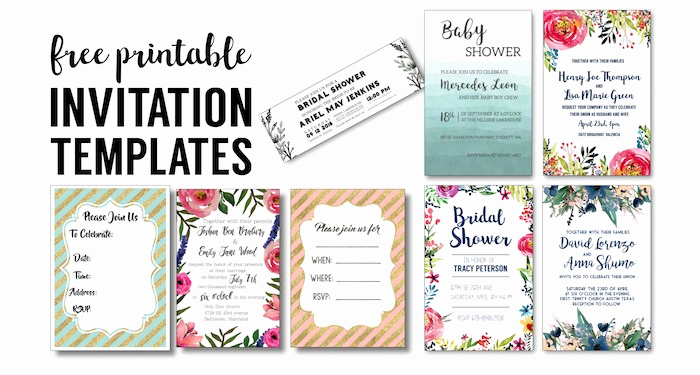 Free Bridal Shower Invitation Printables Awesome Party Invitation Templates Free Printables Paper Trail