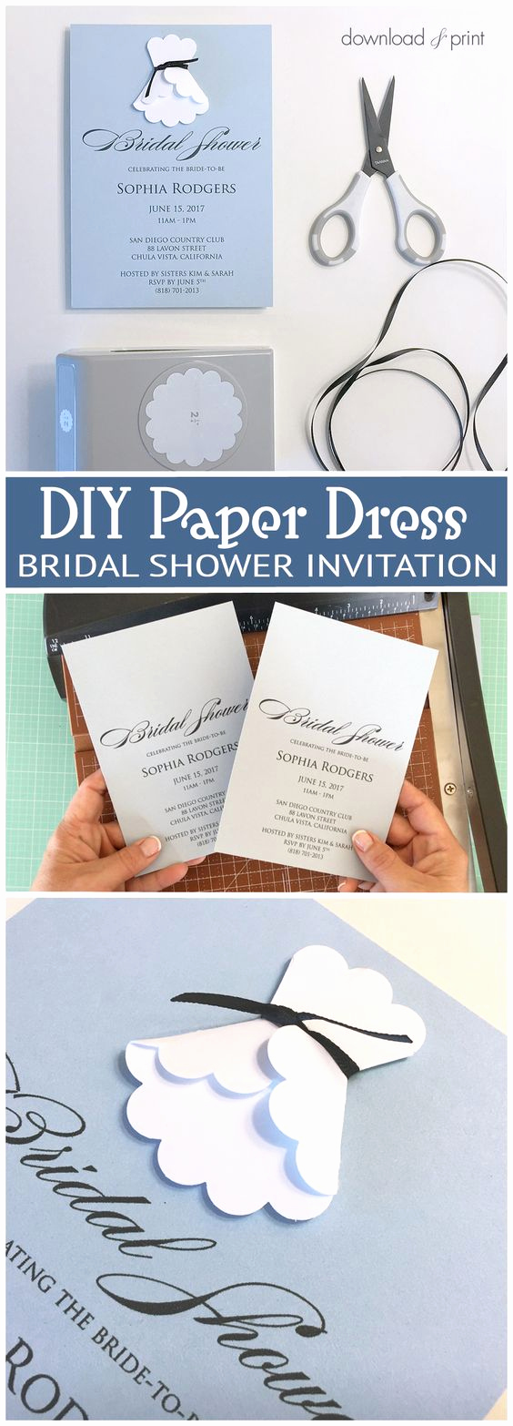 Free Bridal Shower Invitation Printables Unique Sweet and Simple Bridal Shower Invitation with A Diy Paper