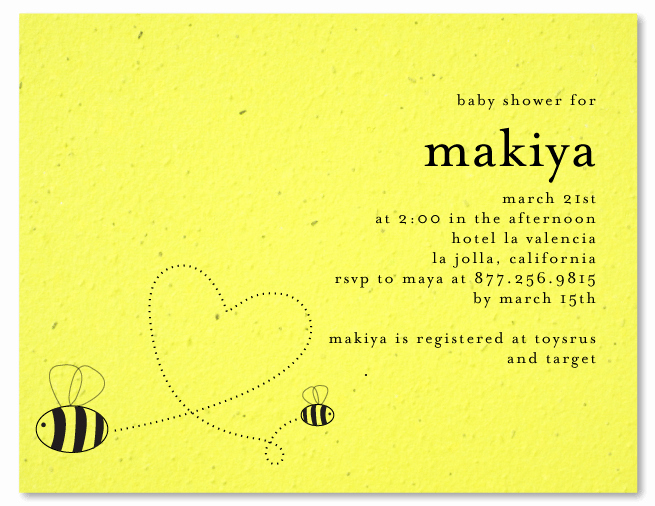 Free Bumble Bee Invitation Template Unique Bumblebee Baby Shower Invitations
