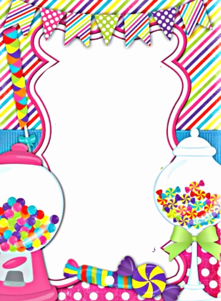 Free Candyland Invitation Template Beautiful Sweet Shop Border Borders and Backgrounds