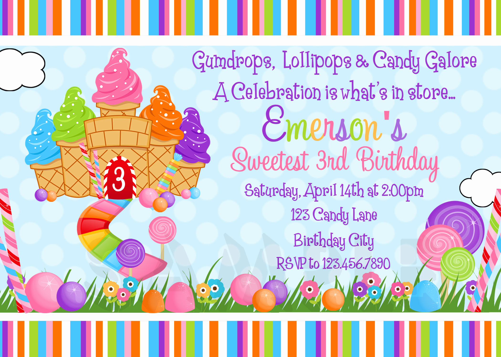 Free Candyland Invitation Template New Candyland Background ·① Wallpapertag