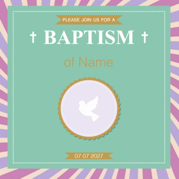 Free Christening Invitation Templates Awesome Baptism Invitation Template Vector
