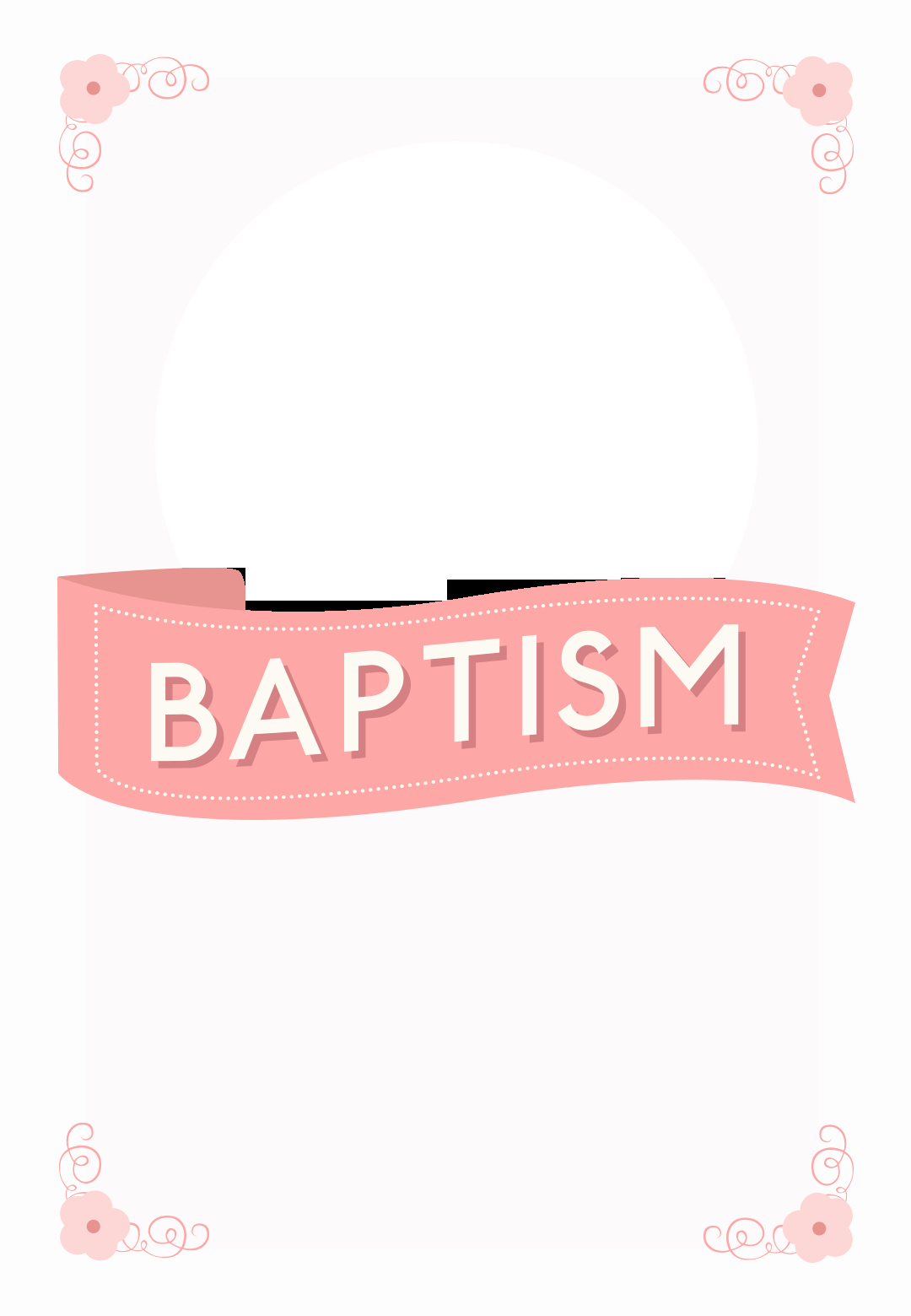 Free Christening Invitation Templates Elegant Pink Ribbon Free Printable Baptism &amp; Christening