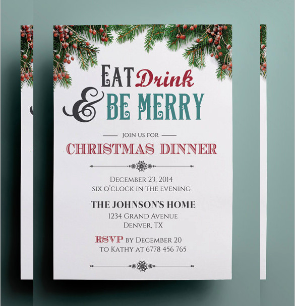 Free Christmas Invitation Templates Awesome 32 Christmas Invitation Templates Psd Ai Word