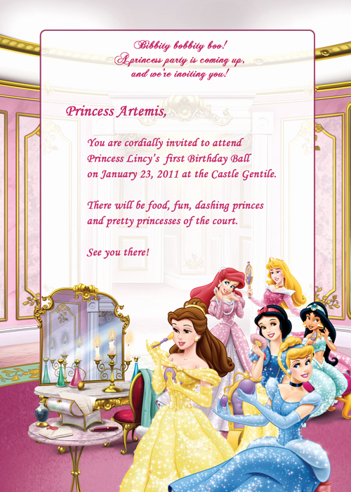 Free Disney Princess Invitation Template Best Of Disney Princesses Birthday Party Invitation – Free