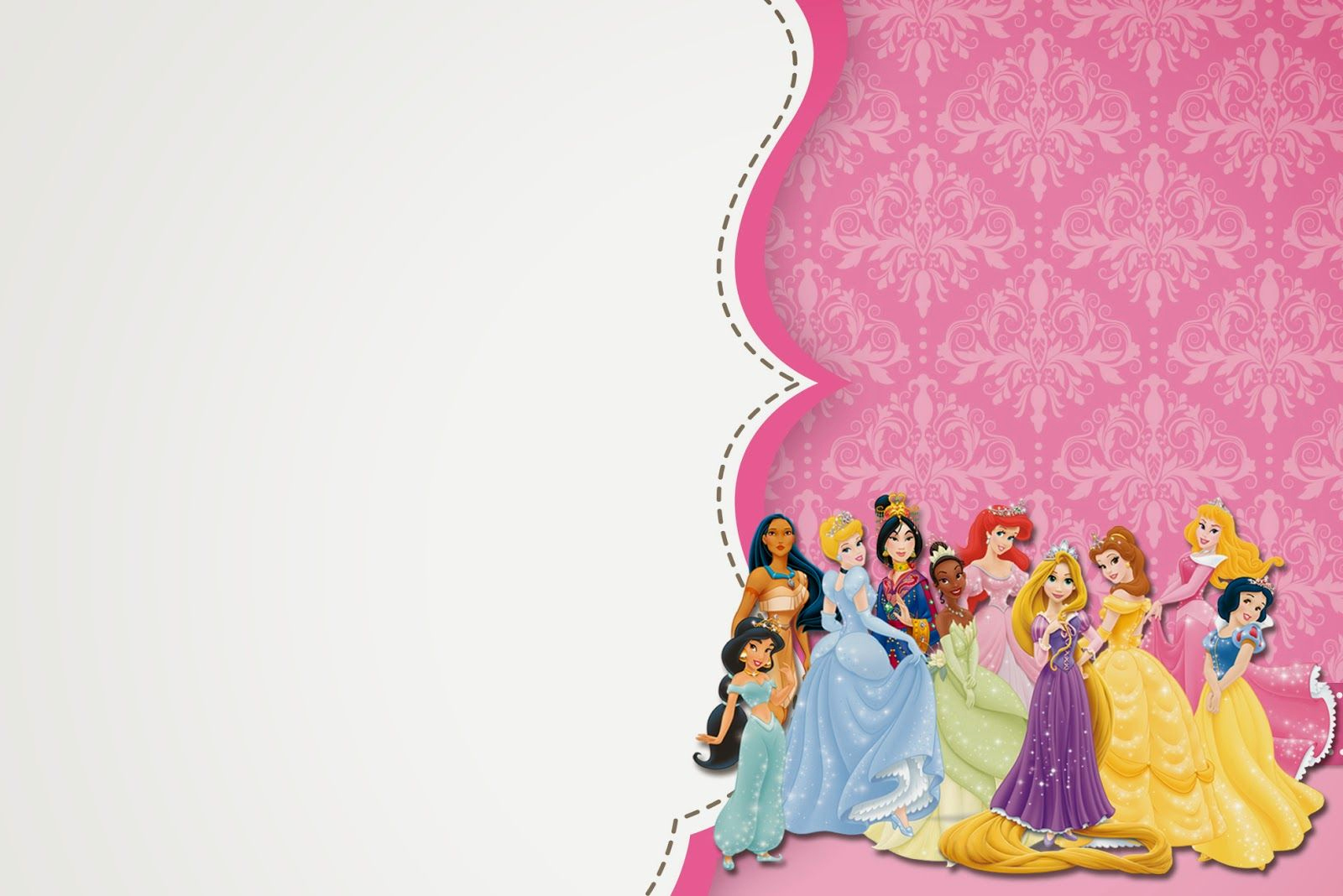 Free Disney Princess Invitation Template Lovely Free Printable Disney Princess Ticket Invitation