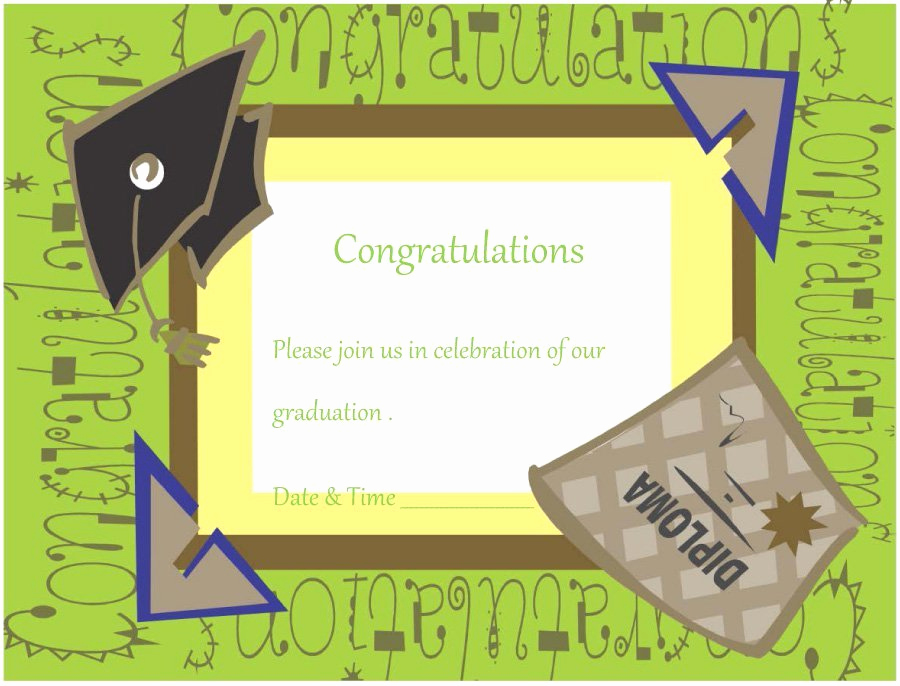 Free Downloadable Graduation Invitation Templates Awesome 40 Free Graduation Invitation Templates Template Lab