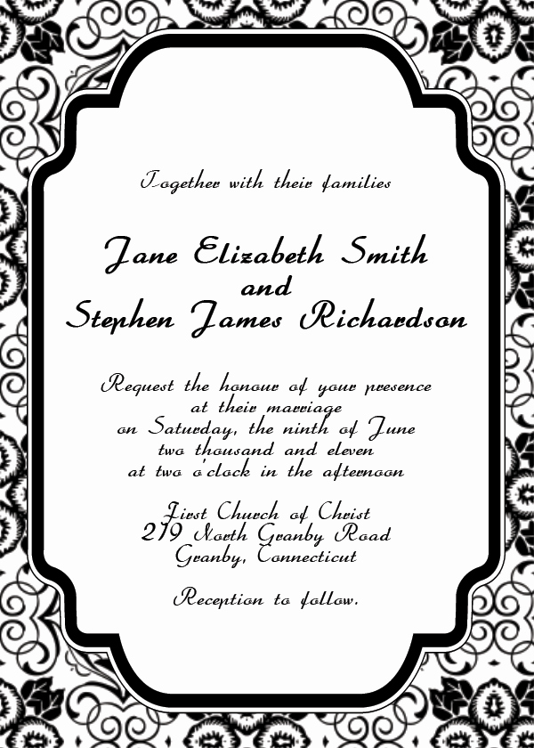 Free Downloadable Wedding Invitation Templates Fresh Free Printable Wedding Invitation Templates