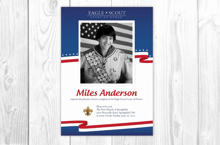 Free Eagle Scout Invitation Template Awesome Eagle Scout Invitations Card Red White by