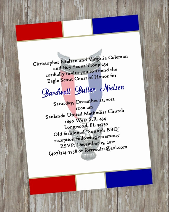 Free Eagle Scout Invitation Template Inspirational Eagle Scout Invitations Prepared White by Itsallaboutthecards