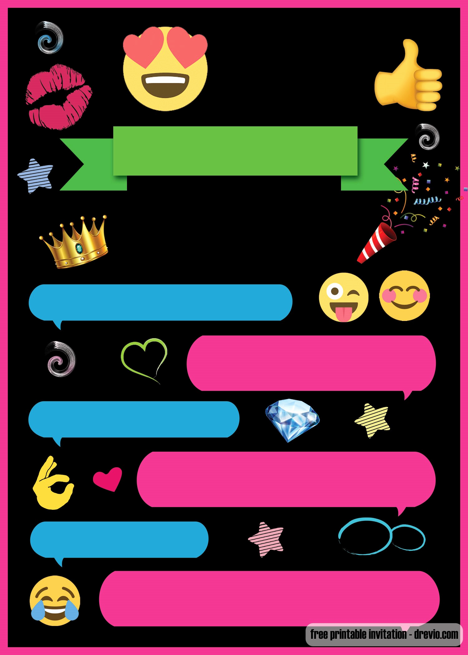 Free Emoji Invitation Template New Free Printable Emoji Chat Invitation Template