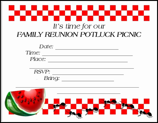 family reunion invitations