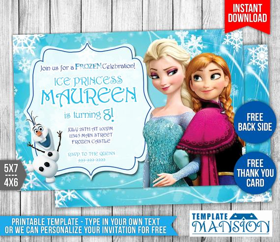 Free Frozen Invitation Template Awesome Disney Frozen Invitation Disney Frozen Birthday by
