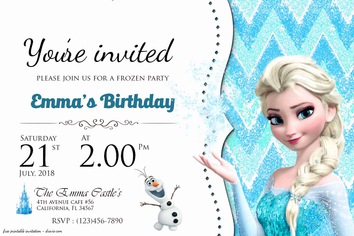 Free Frozen Invitation Template Best Of Free Frozen Birthday Invitation Templates