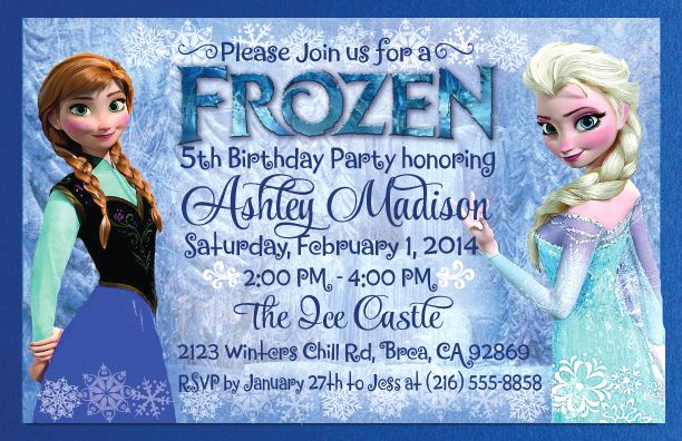 Free Frozen Invitation Template Elegant Frozen theme Invitations