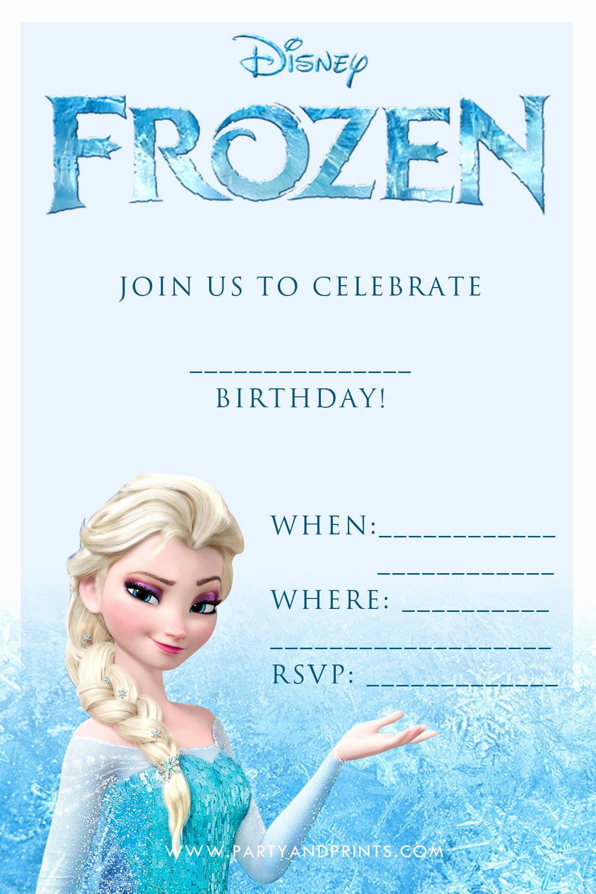 Free Frozen Invitation Template Inspirational Free Frozen Invitation Birthday Ideas